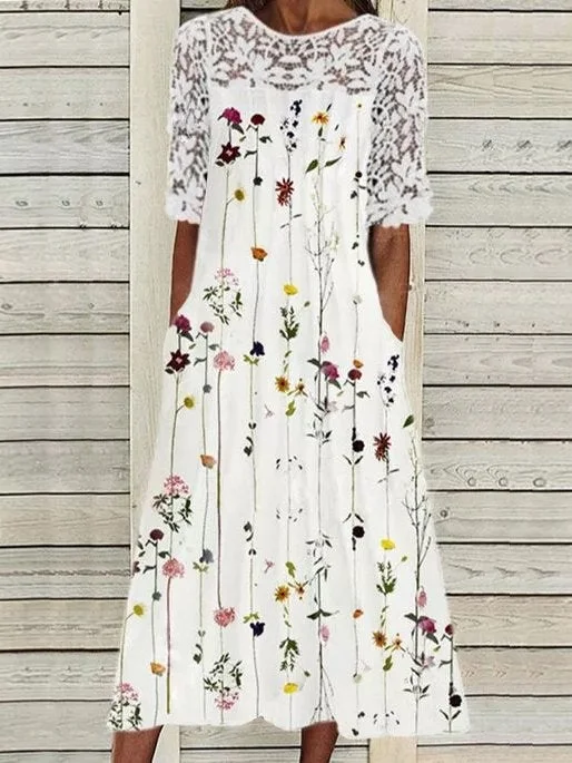 A-Line Casual Dresses White Dresses | EGEMISS