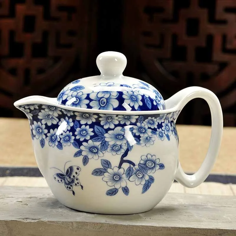 Ceramic teapot Kung Fu tea Jingdezhen landscape blue and white bone china office tea pot home