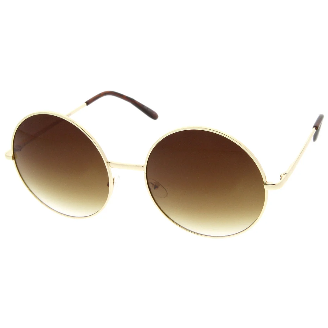Super Large Oversize Slim Temple Round glasses 61mm