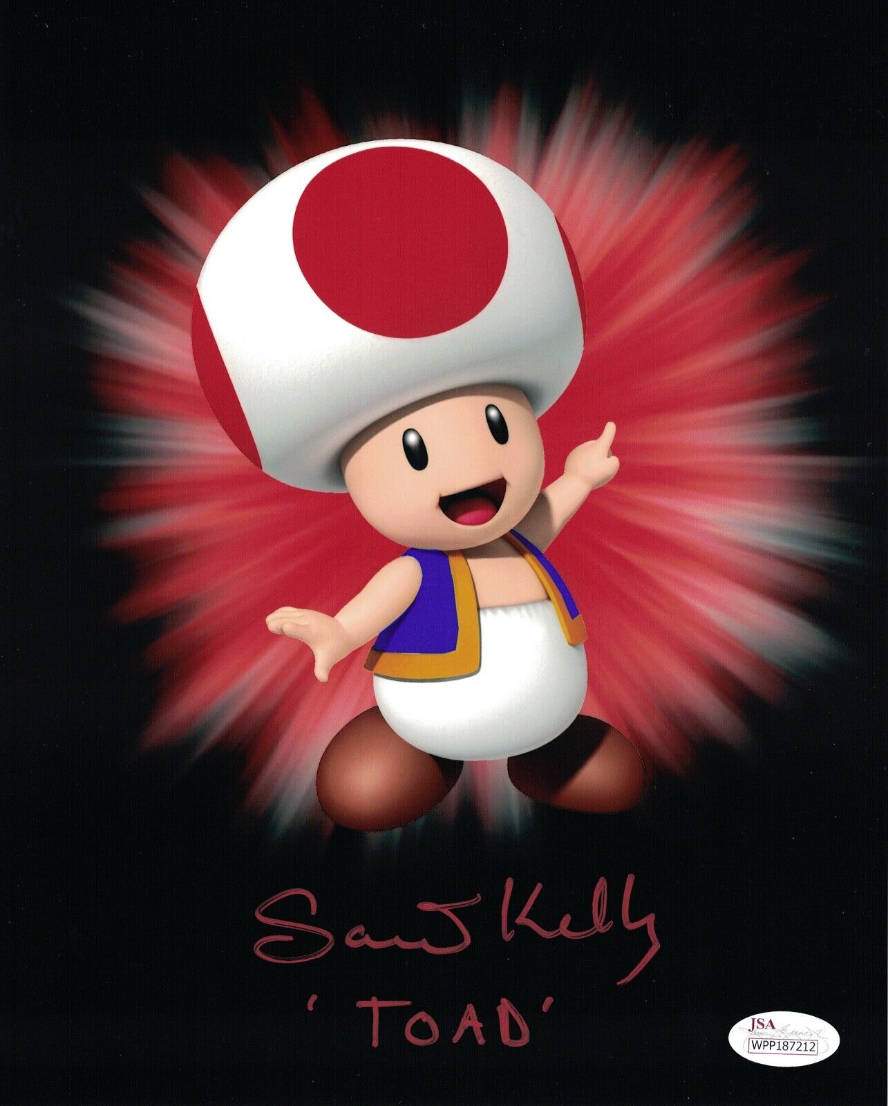 SAMANTHA KELLY Signed TOAD 8x10 Photo Poster painting Nintendo Super Mario JSA COA