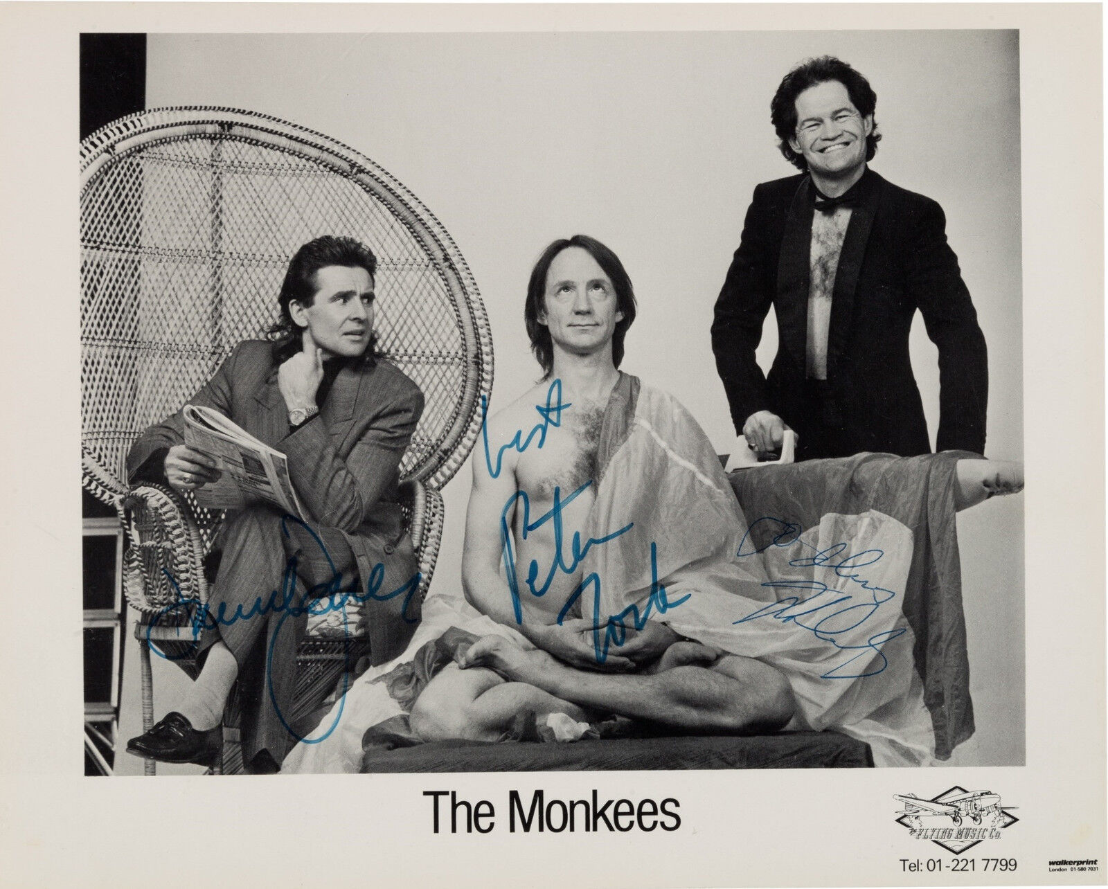 THE MONKEES Autographed Photo Poster paintinggraph (x3) - Pop Band / Group Stars - preprint