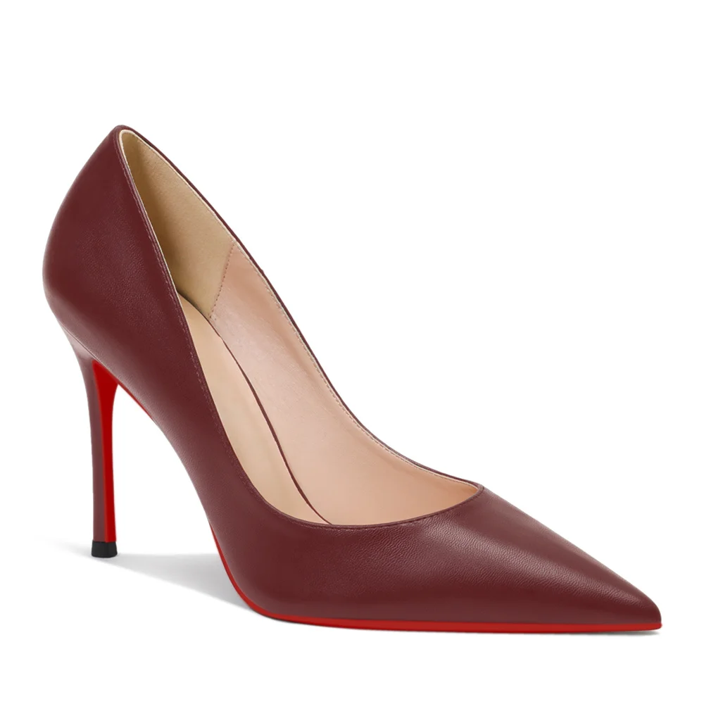 Red Bottom Matte Pumps High Heels Party Daily Women Shoes-MERUMOTE
