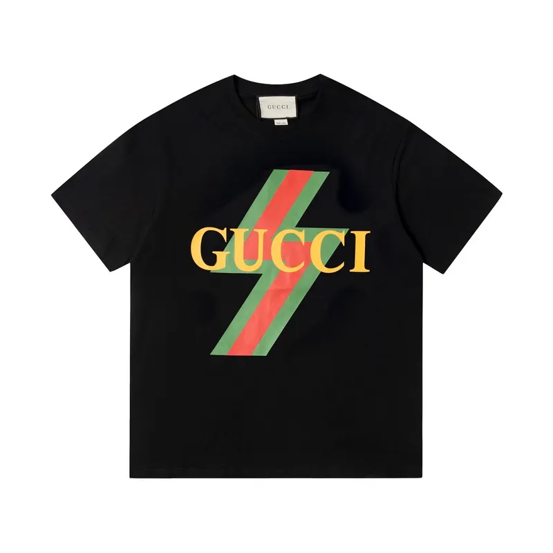 Black Lightning Stripe T-Shirt Front