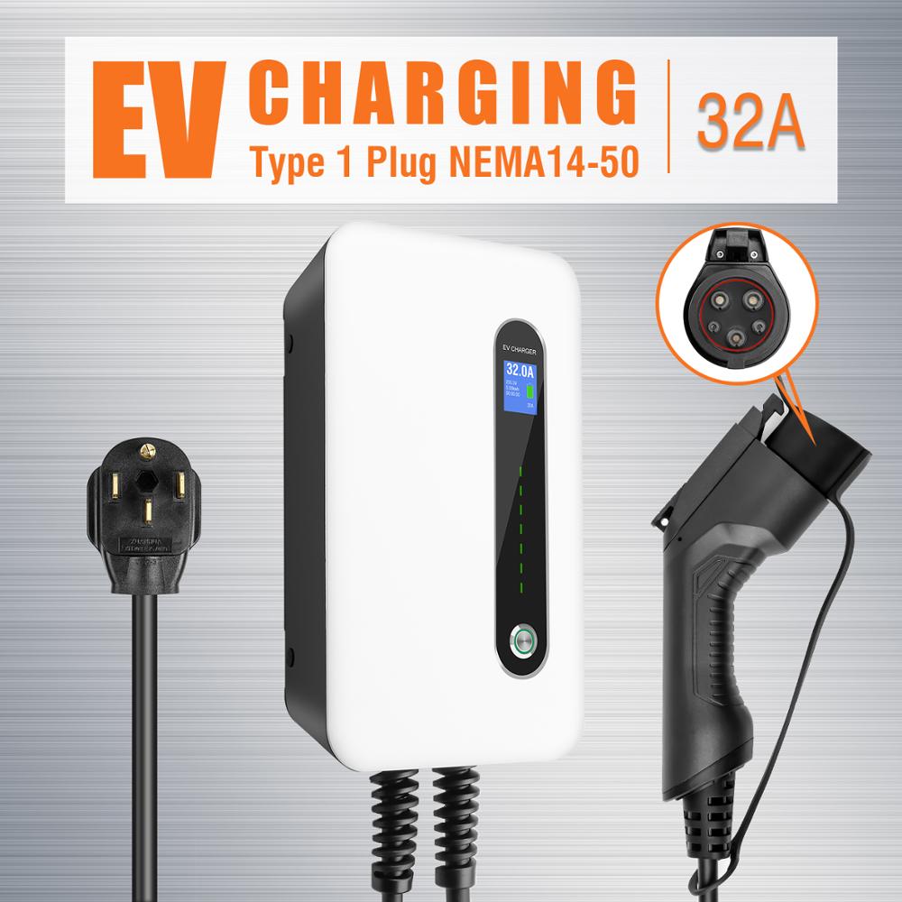 Type 1 EV Car Charger Electric Vehicle Charging Station SAE J1772 32A 1