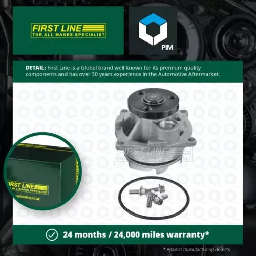 Dronehint Water Pump fits FORD COUGAR 2.0 98 to 01 Coolant Firstline 1053879 1130582 New Parts