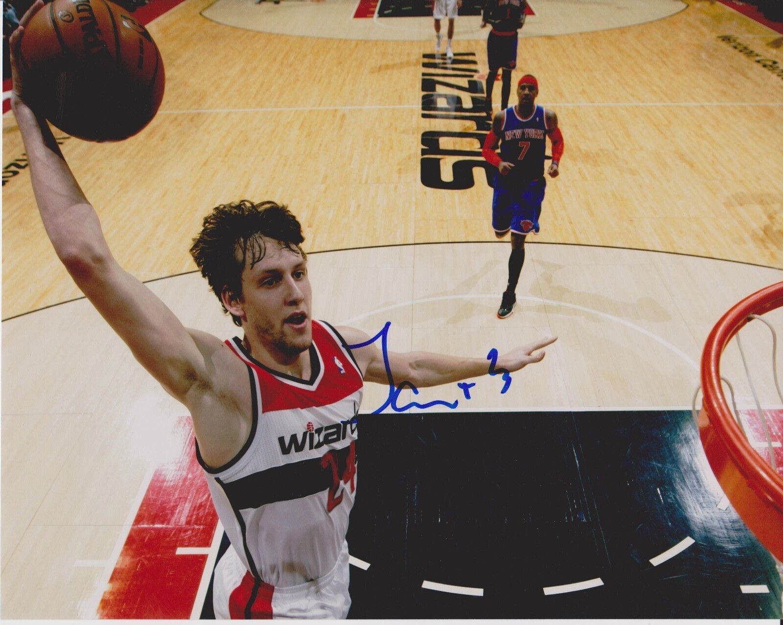 JAN VESELY signed WASHINGTON WIZARDS 8x10 Photo Poster painting