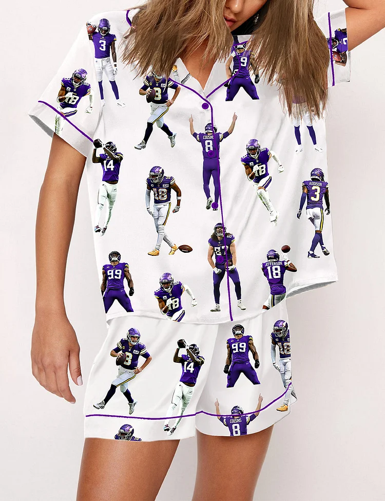 Women's Minnesota Vikings Football Fan Pajama Set
