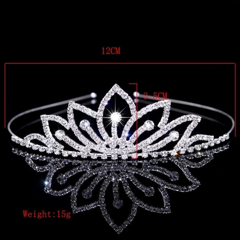 Women’s Elegant Glam Bridal Crown Metal Plating Inlay Artificial Pearls Rhinestones Crown