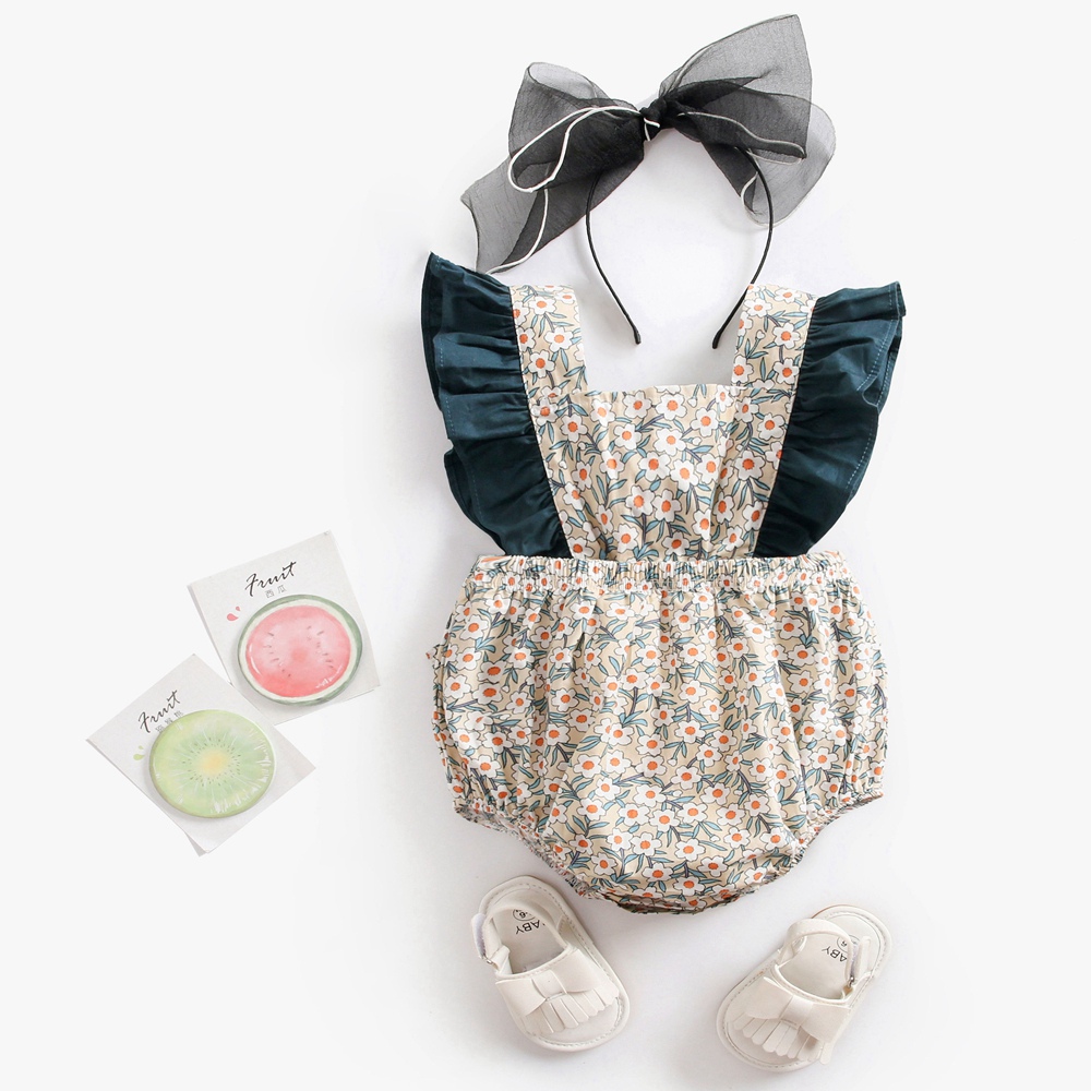 Sanlutoz De Bébé Fille Ensemble De Vêtements Été Floral Imprimé De Bébé Robe Longue Un Pantalon (6-12 Mois, 9054-9060