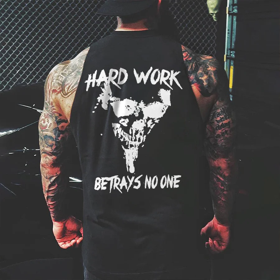 Livereid Hard Work Betrays No One Print Men's Vest - Livereid