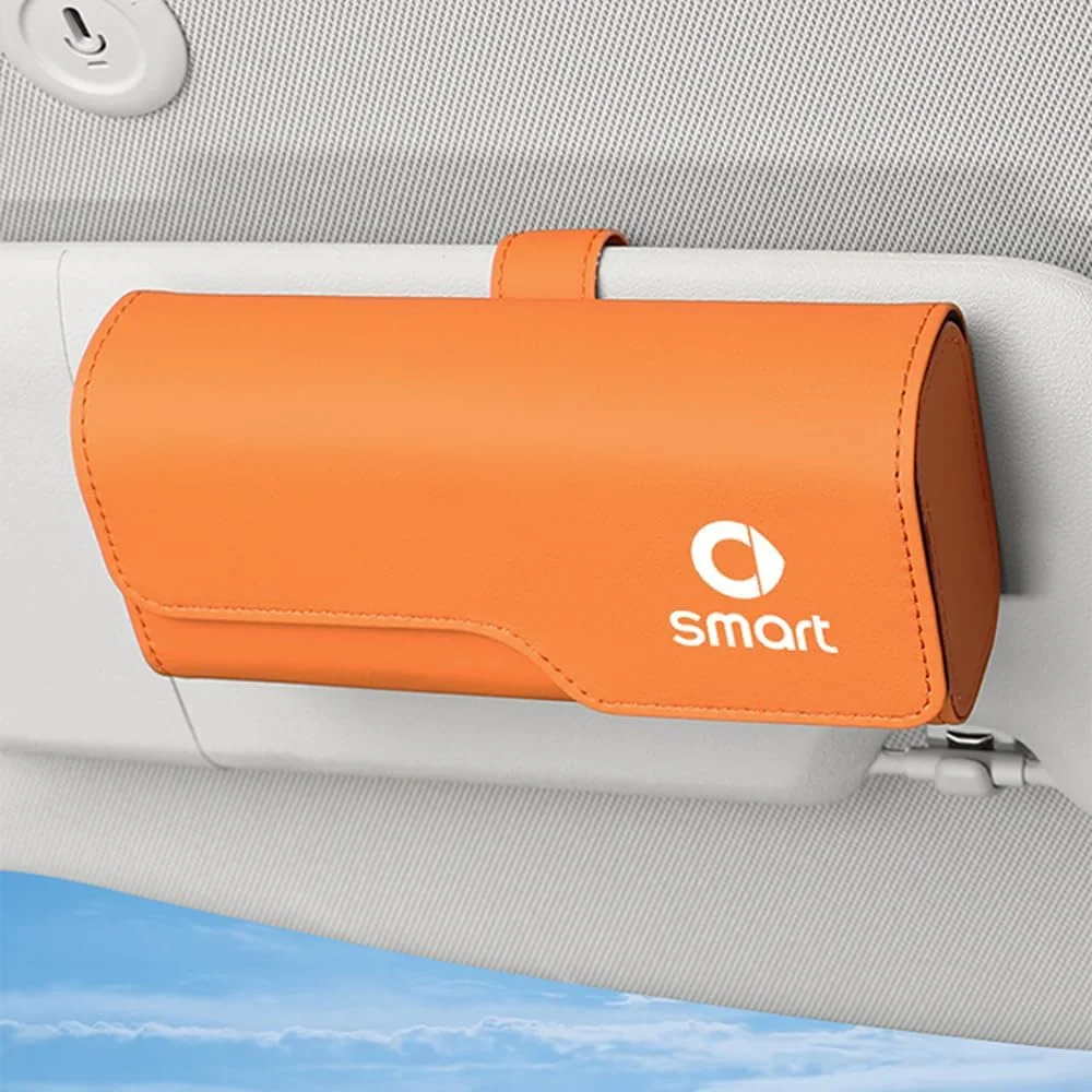 Leather Car Glasses Storage Box