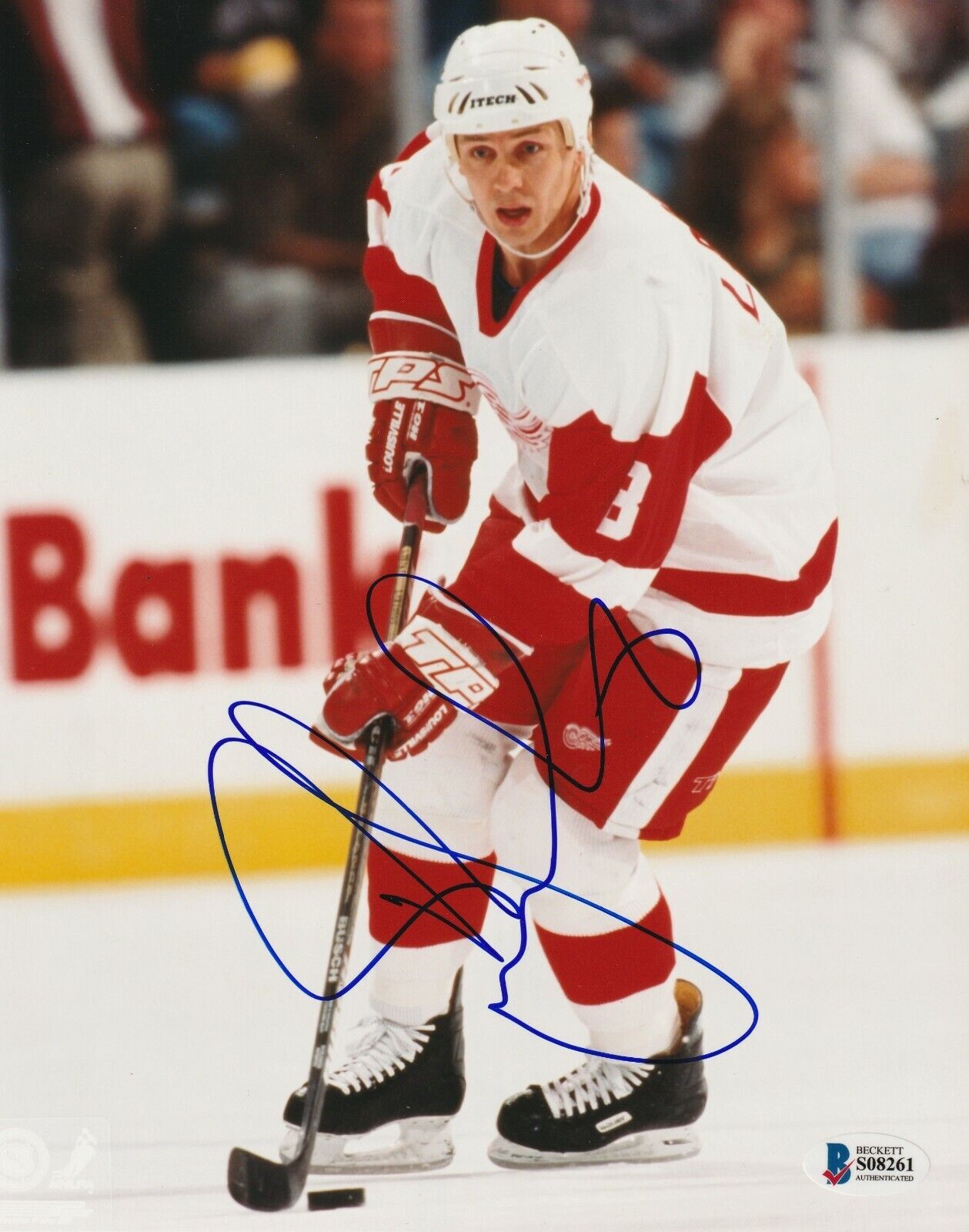 IGOR LARIANOV Signed Detroit RED WINGS 8x10 Photo Poster painting w/ Beckett COA