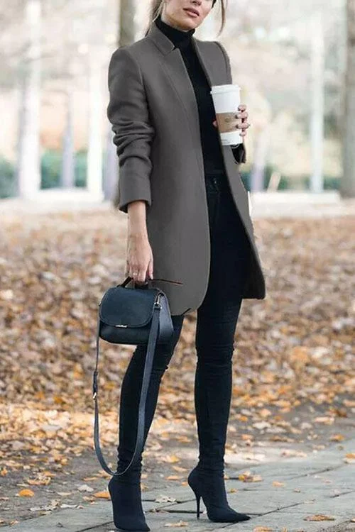 Stand Collar Barret Long Coat