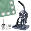 [US Local Warehouse] Semi Automatic Tarpaulin Eyelet Press with 5000Pcs Metal Eyelets 10mm Hand Press Eyelet Grommet Machine for Fabric Leather Banners DIY Projects