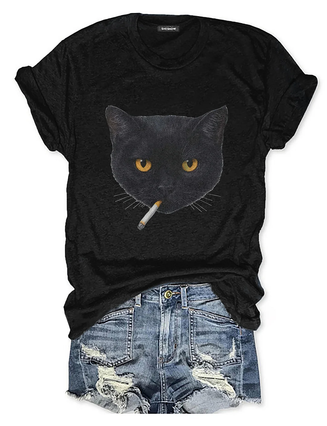 Smoking Cat T-shirt