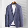 Men's Knitted Stretch Thin Casual Blazer