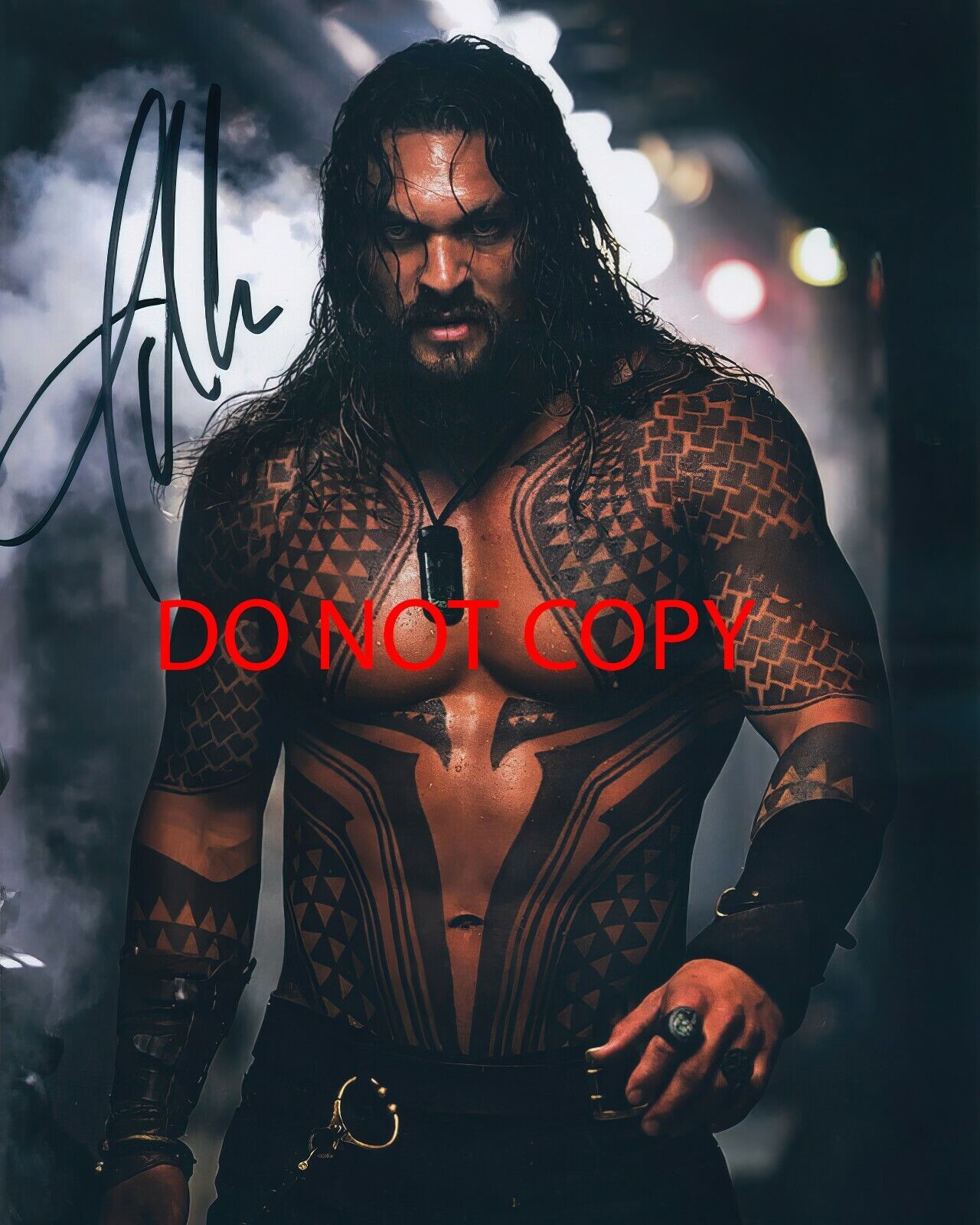 Jason Momoa - Autographed Signed 8x10 Photo Poster painting (Aquaman) Reprint