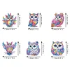 6Pcs Acryl bunte Eule - 5d DIY Handwerk Wandhaken