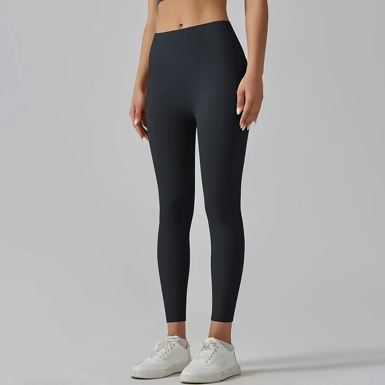 High Waisted Tummy Control Side Pocket Shaping Training Leggings
