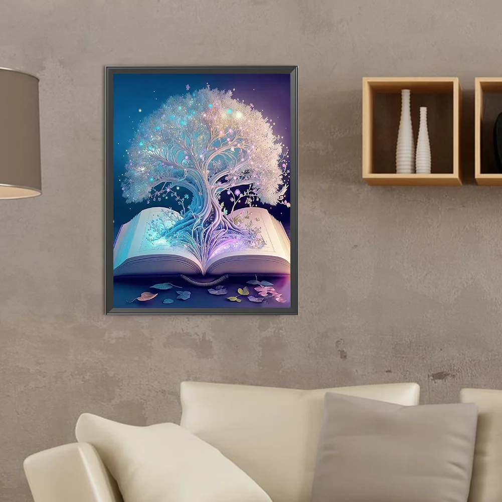 Diamond Painting - Full Round Drill - Book Tree(Canvas|30*40cm)