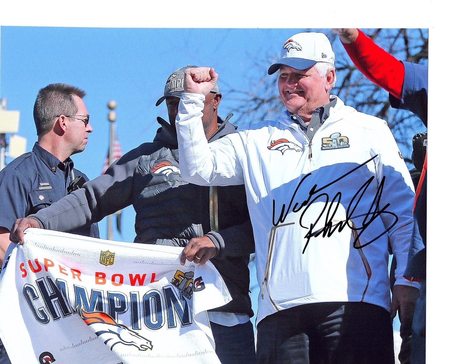 Wade Phillips Denver Broncos signed autographed 8x10 football Photo Poster painting SuperBowl50#