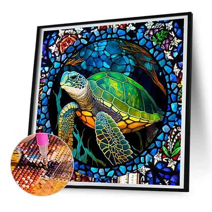 5/6/7PCS Colourful Turtle Garden Butterfly Diamond Painting