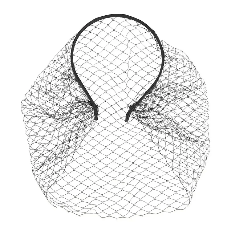 Retro Princess Style Veil Hair Band Black White Mesh Headband Covering Face Hair Ornament High Grade Headwear For Women  Wedding