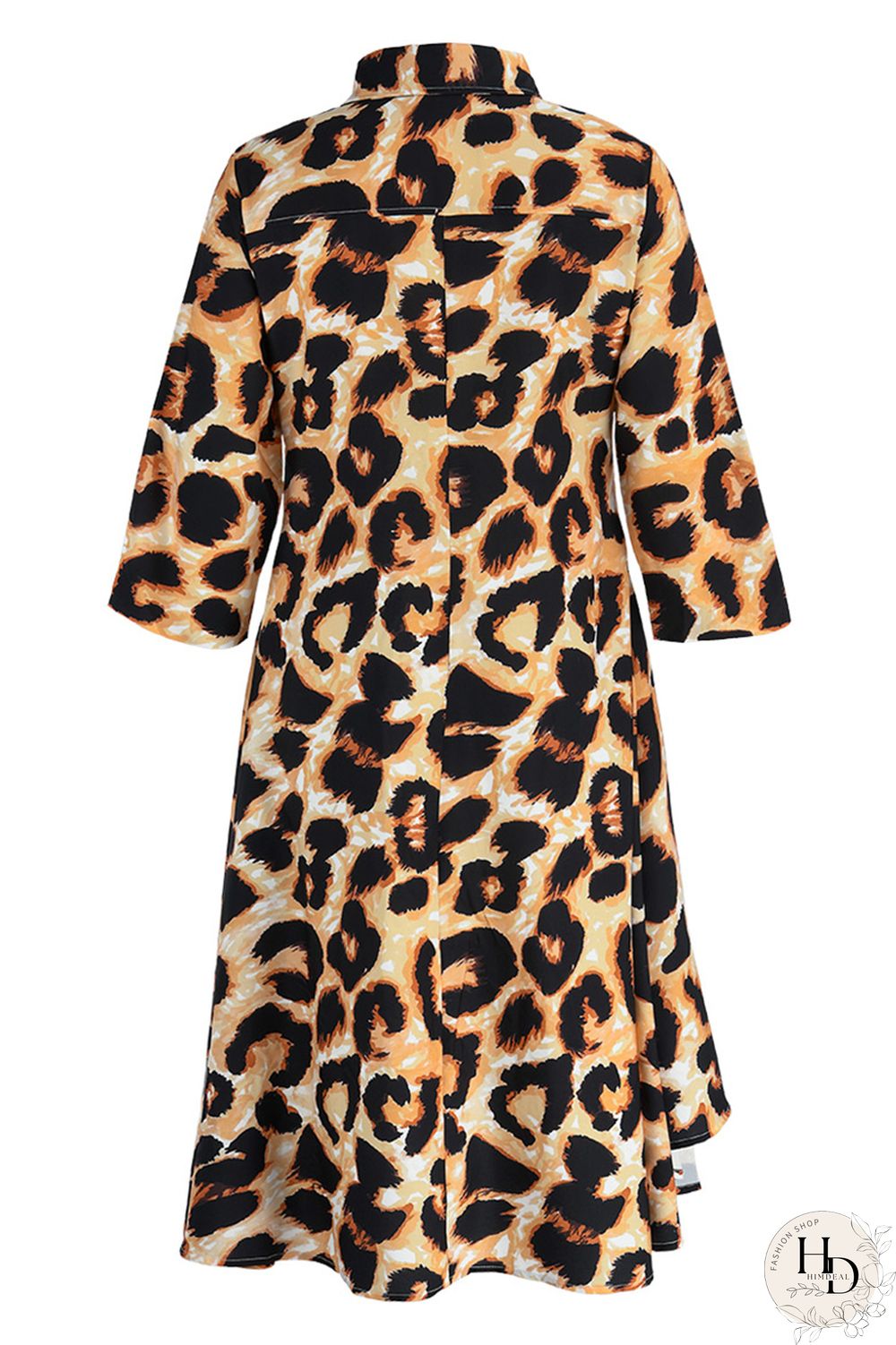 Camouflage Fashion Casual Print Patchwork Turndown Collar Shirt Dress