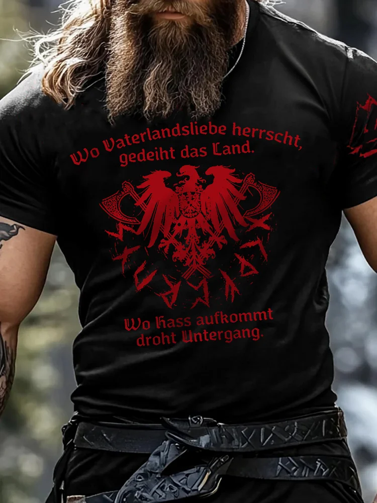 Männer Wo Vaterlands liebe herrscht... Kurzarm T-Shirt