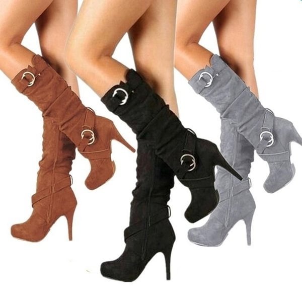 New Fashion Sexy Women's Over Knee High Boot Lace Up high heel Long Thigh Boots Shoes - Shop Trendy Women's Clothing | LoverChic