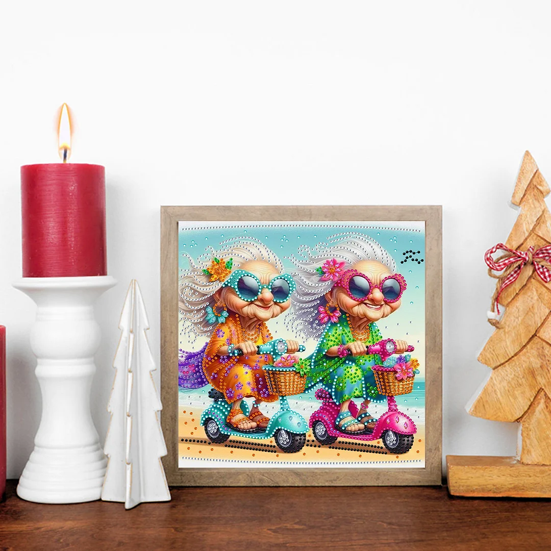 Grandma - Diamond Painting - Partial Special Shaped Drill(Canvas|30*30cm)