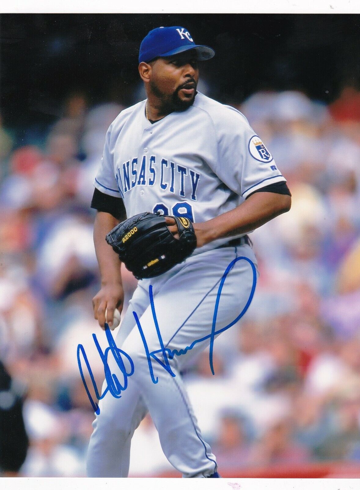 ROBERTO HERNANDEZ KANSAS CITY ROYALS ACTION SIGNED 8x10