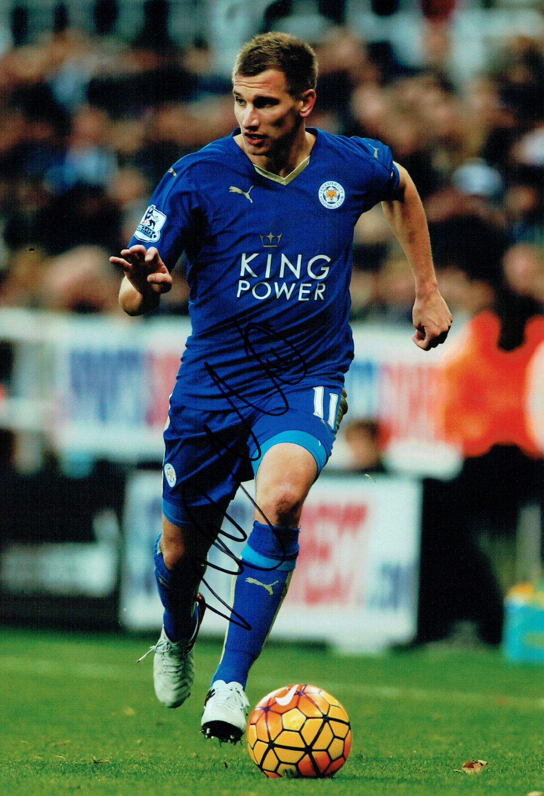 Marc ALBRIGHTON Leicester City Signed Football Autograph 12x8 Photo Poster painting AFTAL COA