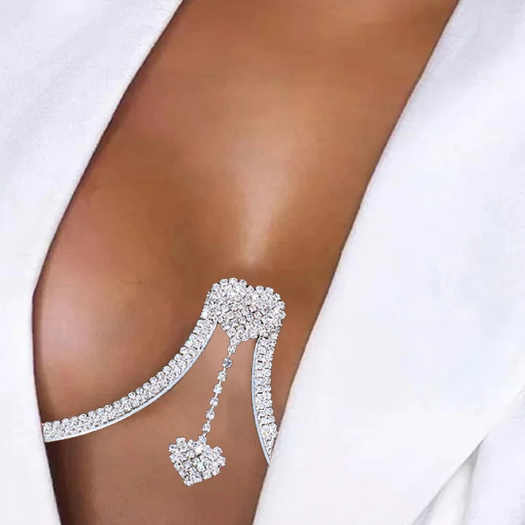 Fashion Rhinestone Plating Bracket Body Chain