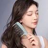 Double-Row Curved Tooth Curling Comb PVC Handle Scalp Massage Comb Hair Fluffy Comb Suitable For Curly Hair Thick Wavy Hairstyle Styling Comb