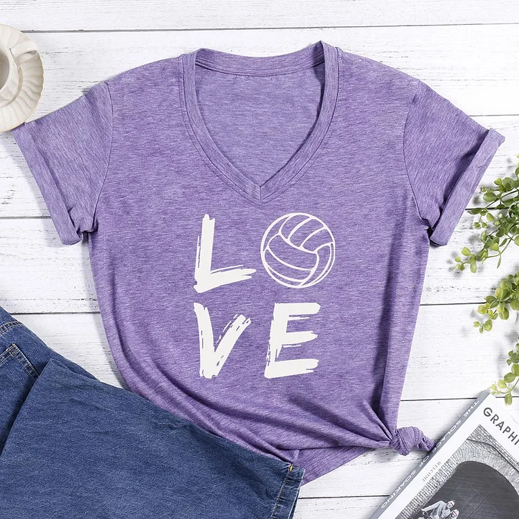 Love Volleyball Classic V-neck T Shirt