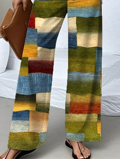 Women's Sleeveless Square Collar Graphic Printed Casual Set