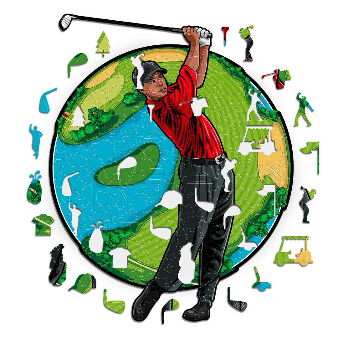 Jeffpuzzle™-All-G.O.A.T. Puzzles® - Tiger Woods