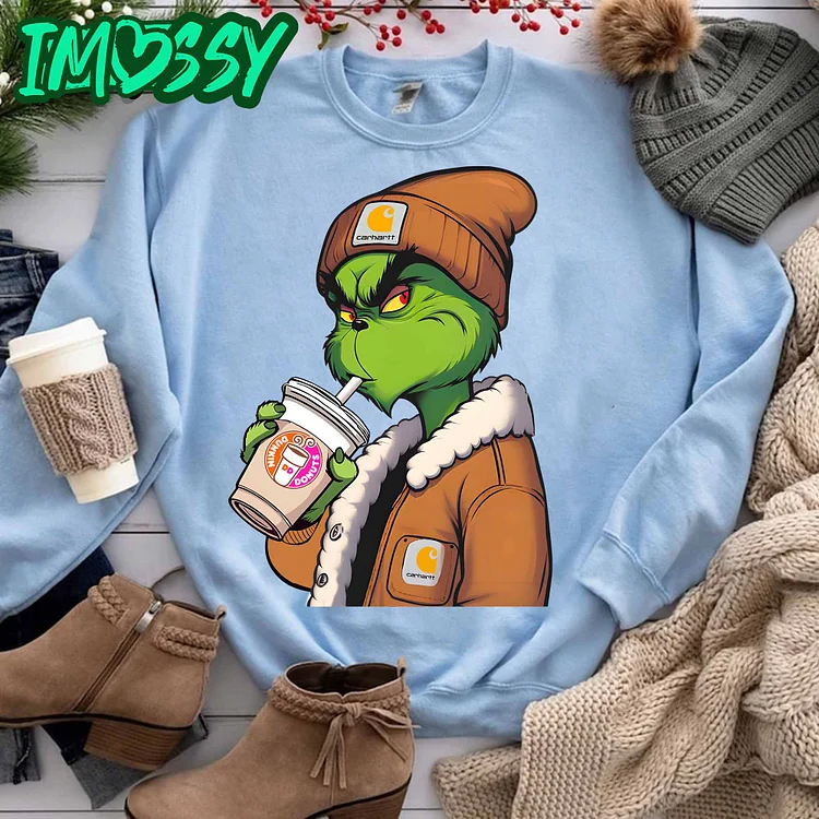 The Grinch Wear Jacket Drink Donuts Tshirt sweatshirt Hoodie