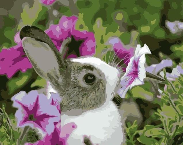 

Bunny Smelling – Paint By Numbers - 40*50CM, 501 Original