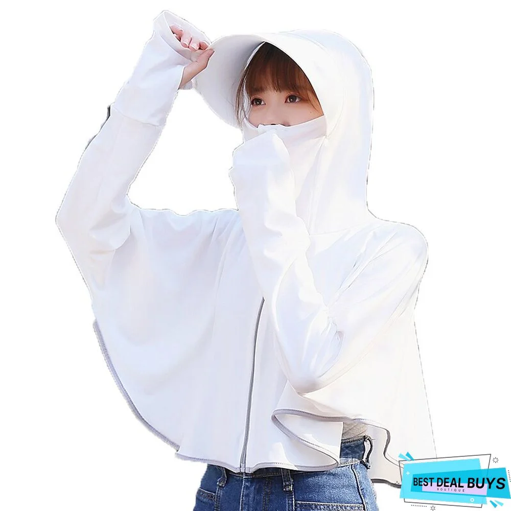 Women's UPF 50+ UV Sun Protection Zip Up Hoodie Long Sleeve Fishing Running Hiking Jacket Summer Outdoor Anti-Mosquito Breathable Ultraviolet Resistant Windbreaker Full Zipper Ventilation Zip Hunting