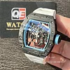 Richard Mille RM055 yas Marina circuit Carbon White rubber strap Super Clone
