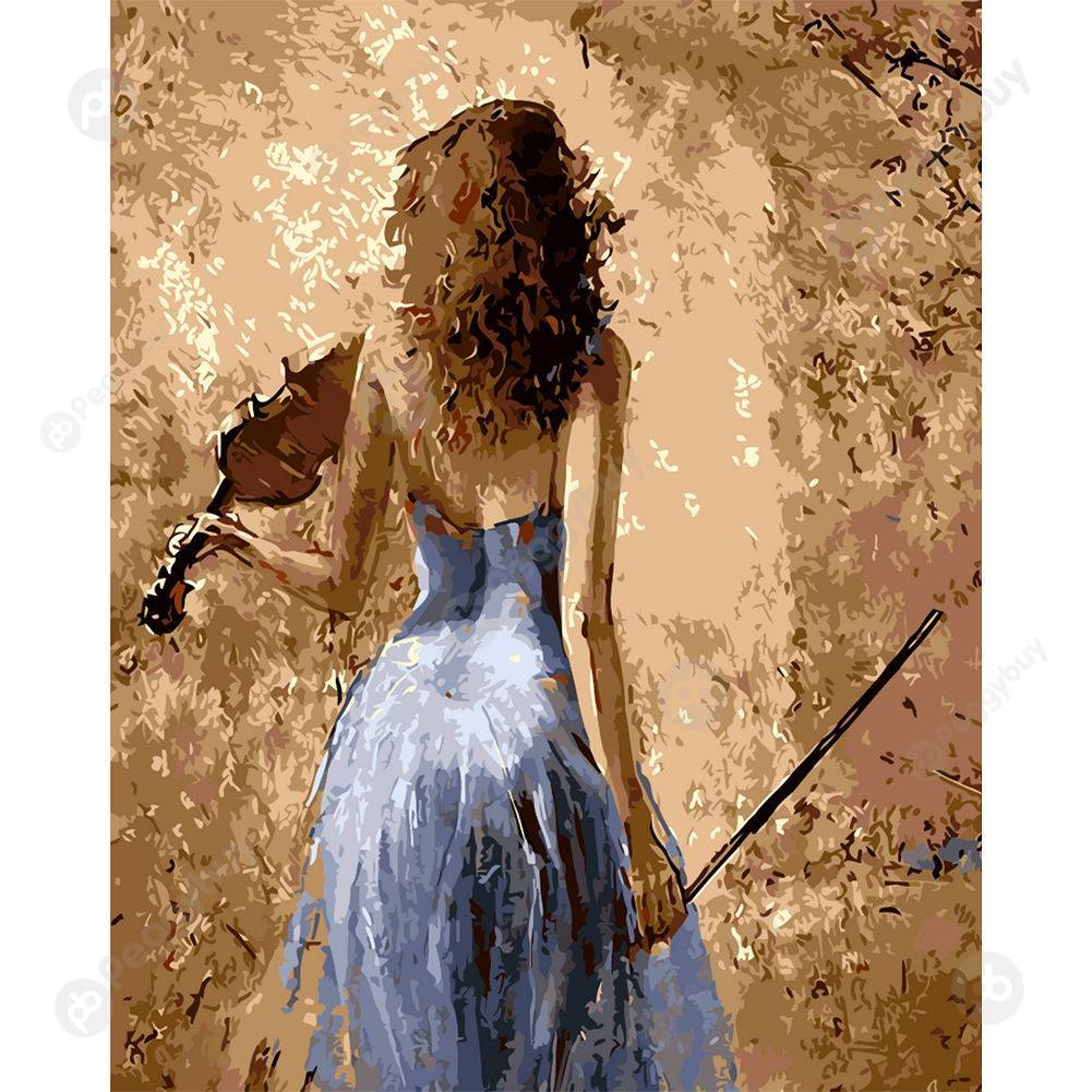 

40*50CM Paint By Numbers-Violin Girl, 501 Original
