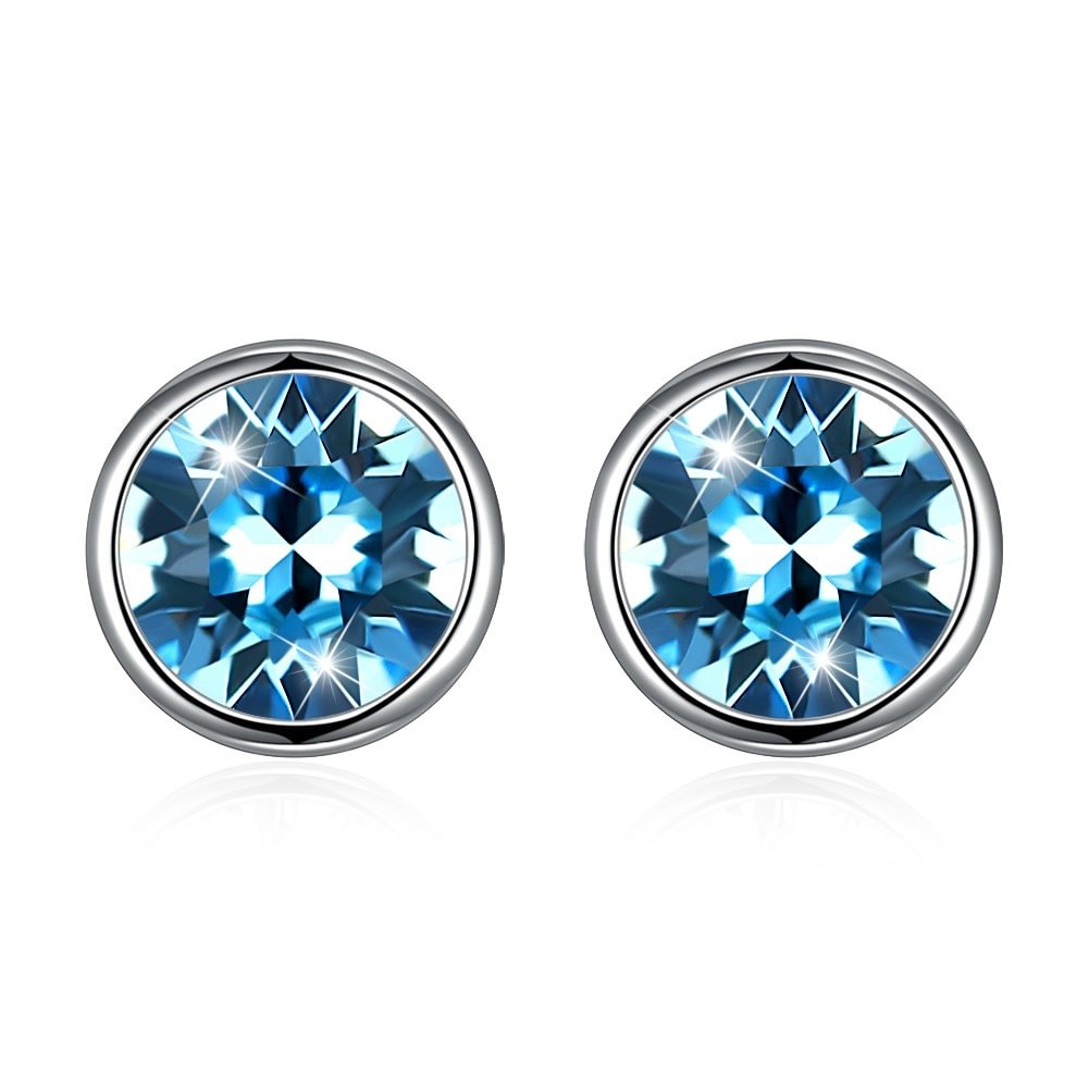 Crystal  Round Stud Earrings