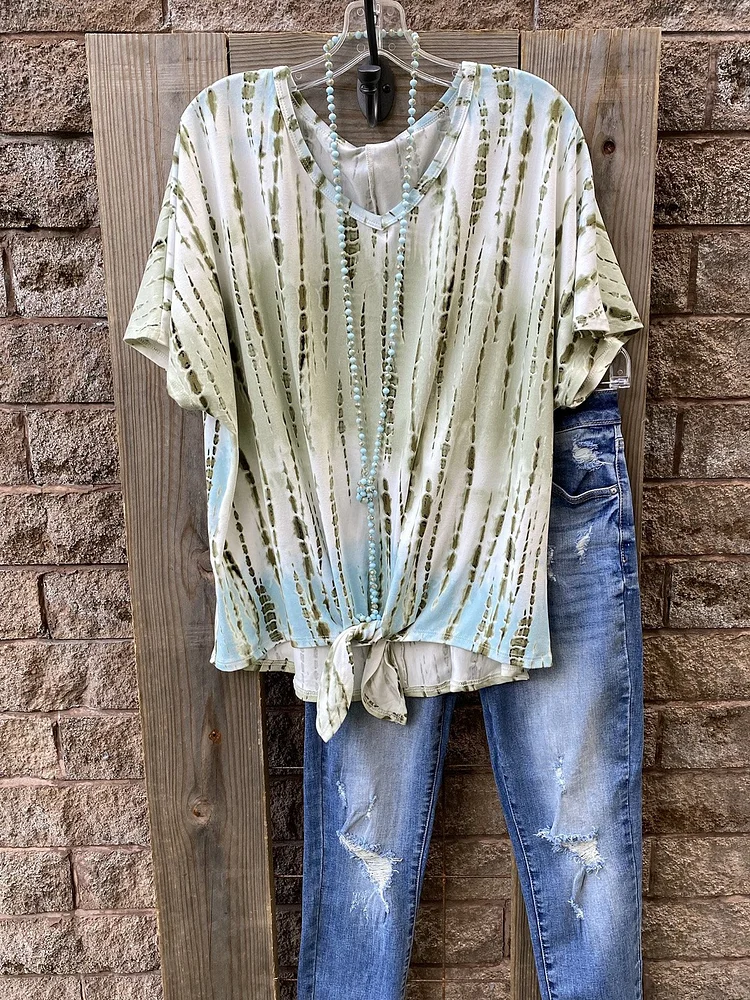 Casual Ombre/Tie-Dye Top