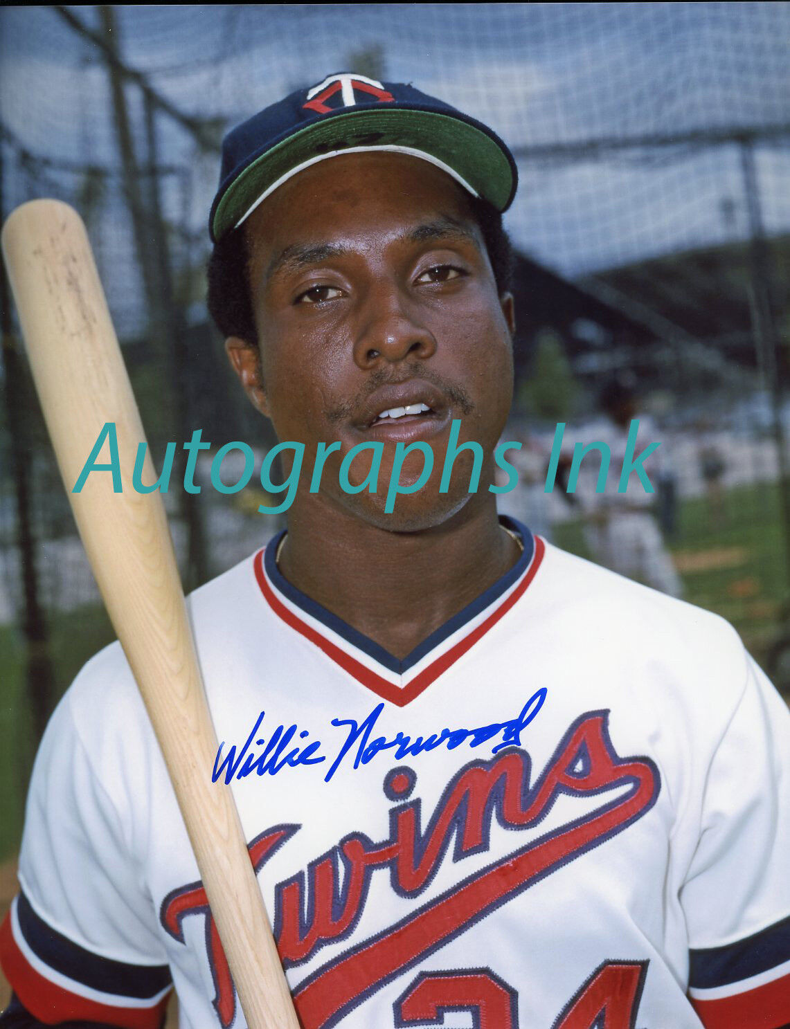 Willie Norwood autographed 8x10 Photo Poster painting Minnesota Twins In Person #2