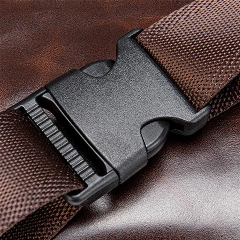 Mens Vintage Style Casual Leather Chest Bag Fanny Bag