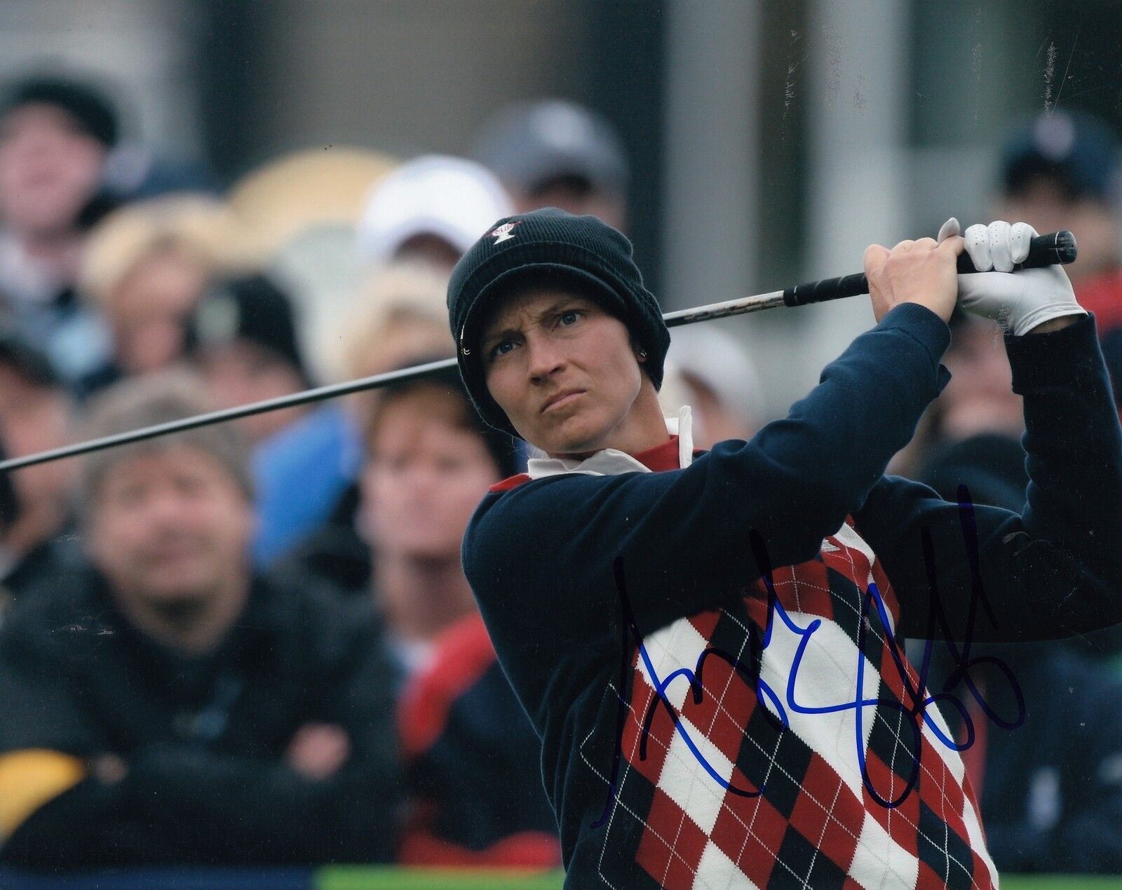 ANGELA STANFORD signed *LPGA* WOMENS GOLF 8X10 Photo Poster painting W/COA *USA* SOLHEIM CUP