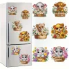 (US Local)6Pcs Acrylic  Animals Diamond Painting Fridge Magnet for Whiteboard