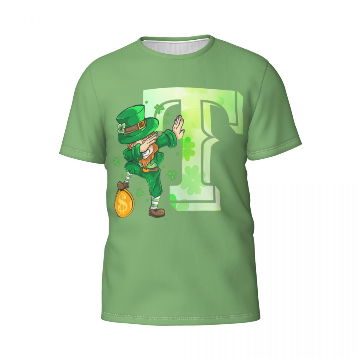 Texas Rangers St Patrick's Day Dabbing Leprechaun Short-Sleeve Men's T-Shirt